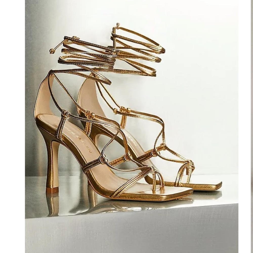 Tie Ankle Premium Leather Heel Sandal - NEVER WORN